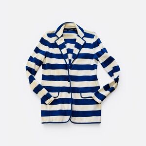 Ralph Lauren Blue and White Striped Blazer